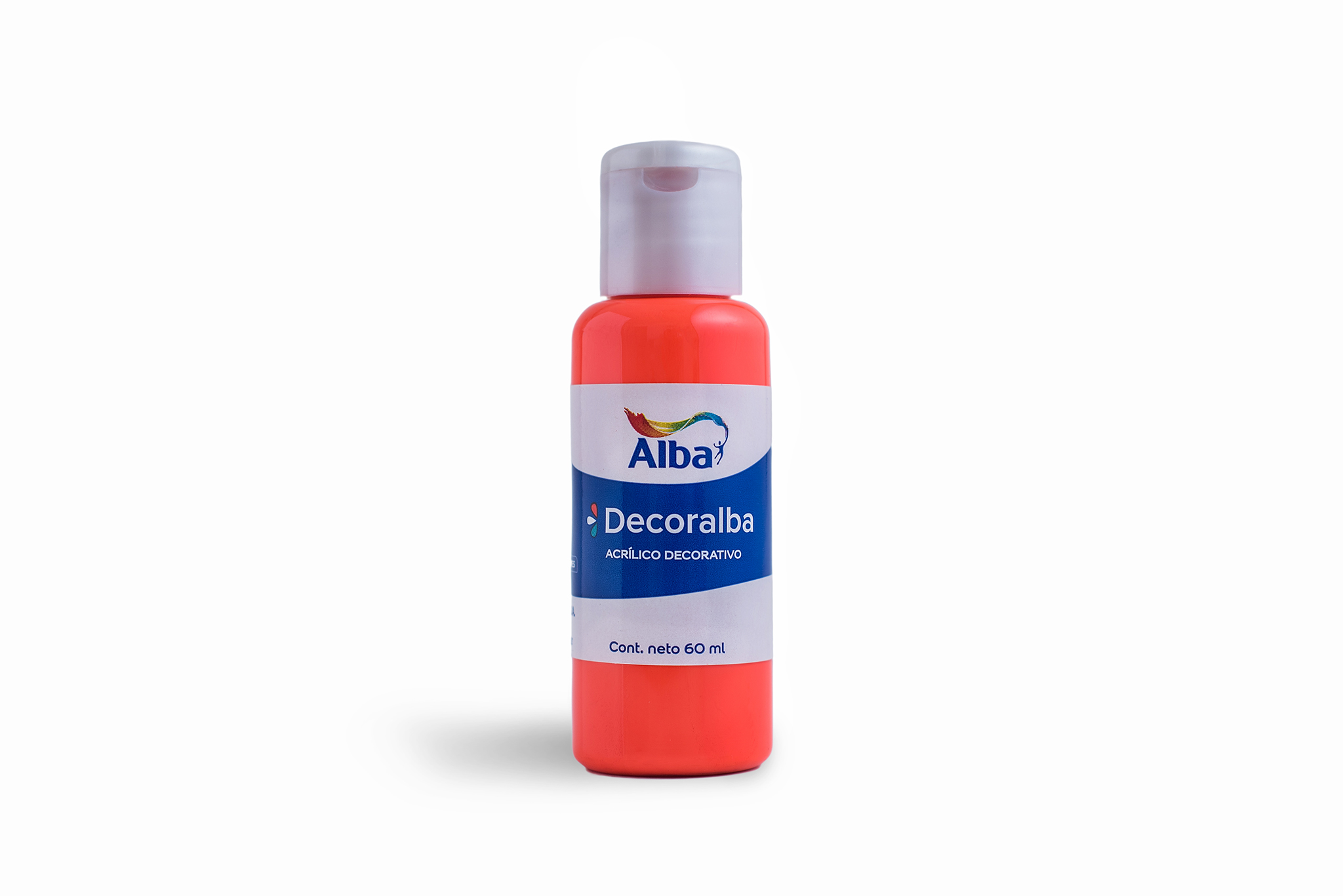Acrilico decorativo alba 60cc rojo fluo 405 - 60ML - Alba Artística